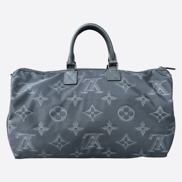 Louis Vuitton Grey & Green 2054 Monogram Reversible Keepall 50 - Picture 5 of 7